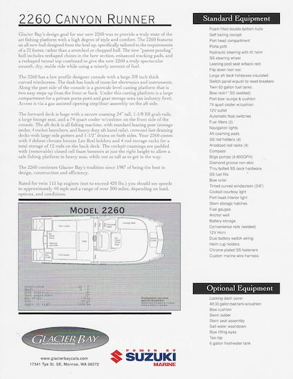 Glacier Bay 2260 Canyon Runner Brochure