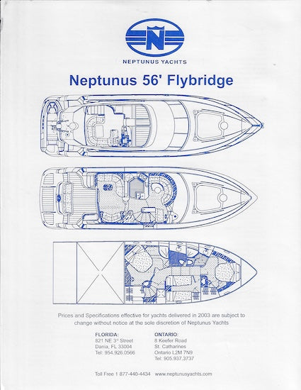 Neptunus 56 Flybridge Specification Brochure