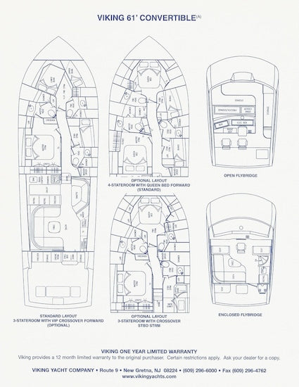 Viking 61 Convertible Specification Brochure