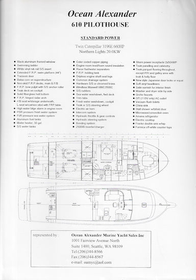 Ocean Alexander 610 Pilothouse Brochure