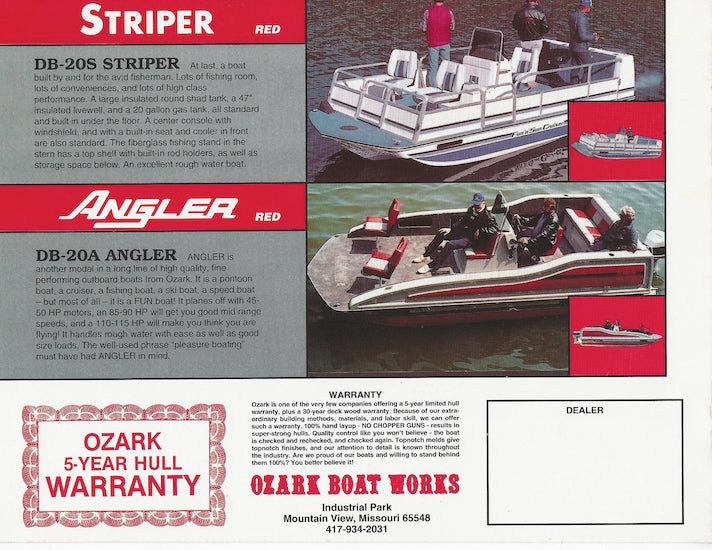 Ozark 1991 Deck Boat Brochure