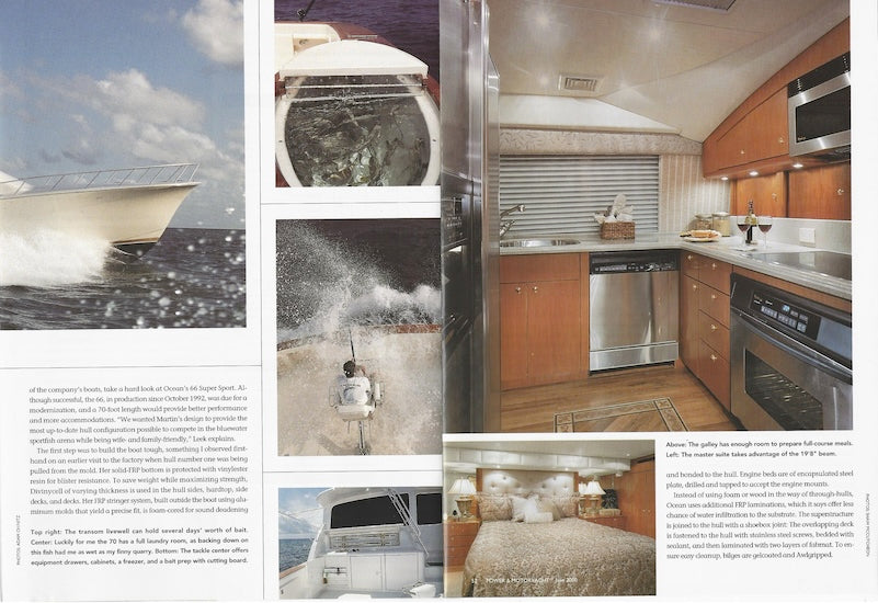 Ocean 70 Super Sport Power & Motoroyacht Magazine Reprint Brochure
