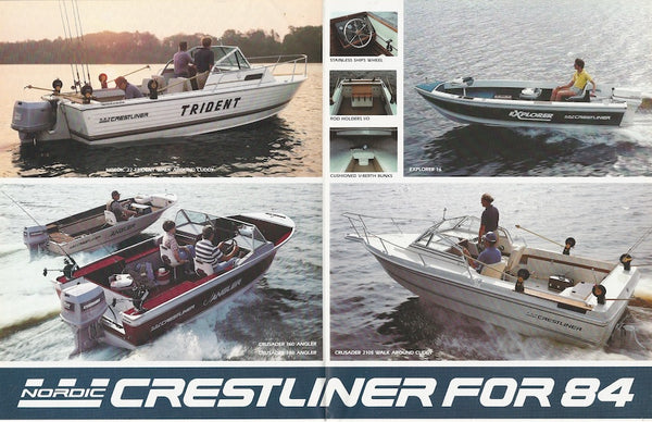 Crestliner 1984 Fishing Boats Poster Brochure – SailInfo I boatbrochure.com