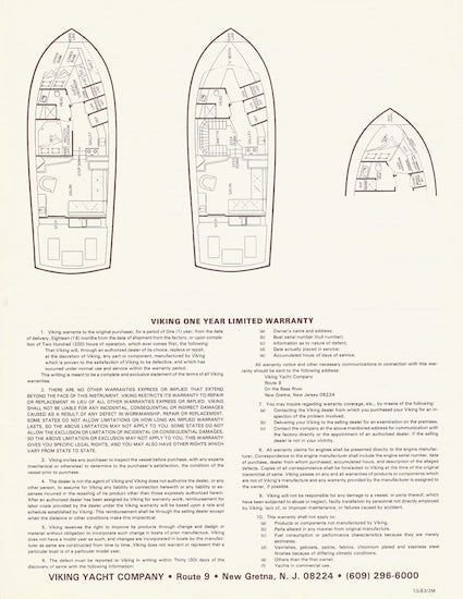 Viking 41 Convertible Specification Brochure