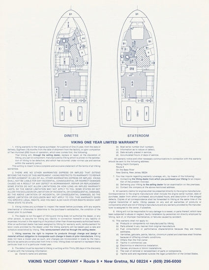 Viking 41 Convertible Specification Brochure