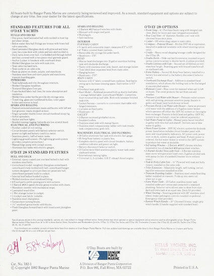O'Day 28 Mark II Brochure