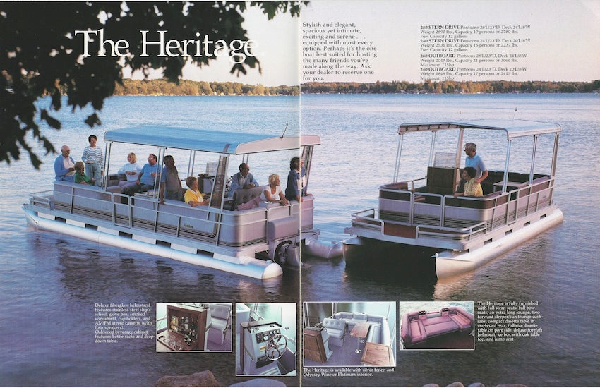 Harris 1985 FloteBote Pontoon Boat Brochure