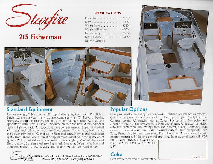 Starfire 215 Fisherman Brochure