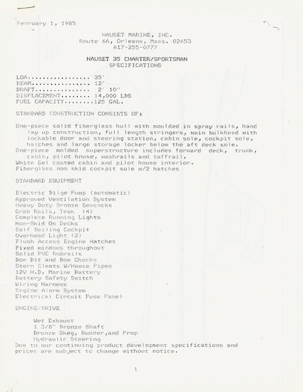 Nauset 35 Commercial Brochure