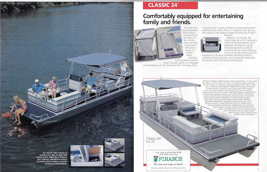 Lowe 1990 Pontoon Boats Brochure