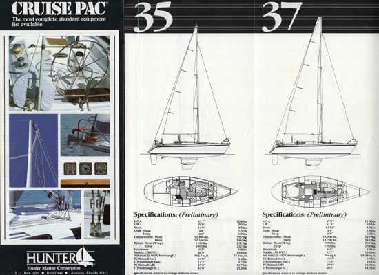 Hunter 1987 Brochure