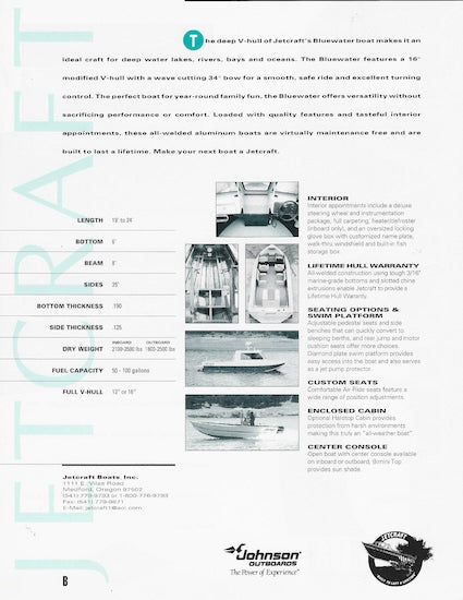 Jetcraft Bluewater Brochure