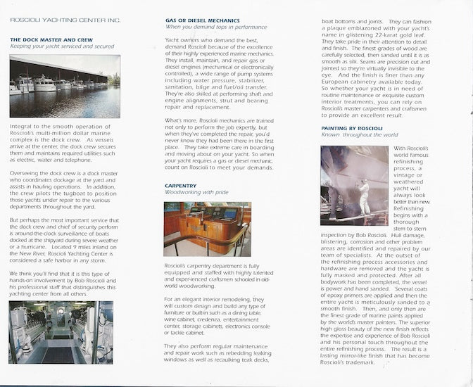 Roscioli Donzi Brochure