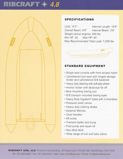 Ribcraft 4.8 Specification Brochure