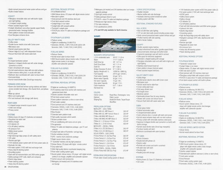 Doral 2004 Sport Yacht & Express Cruisers Brochure