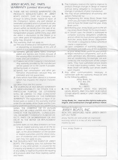 Jersey 40 Dawn Specification Brochure