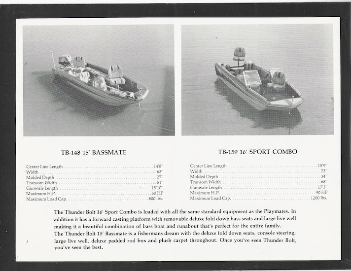 Thunderbolt 1980s Brochure