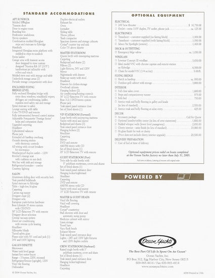 Ocean 65 Odyssey Specification Brochure