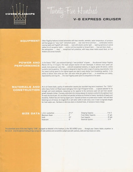 Owens Flagship 2500 Brochure