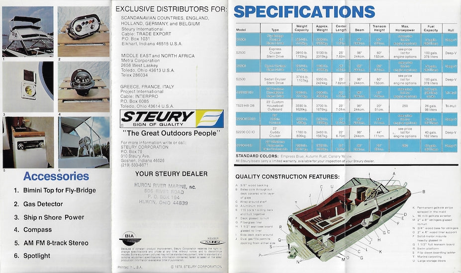 Steury 1979 Luxury Brochure