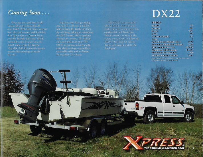 Aluma Weld 2005 Xpress Pontoon Boats Brochure