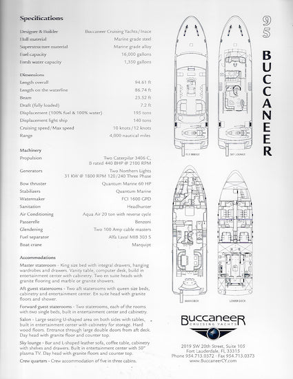 Buccaneer 95 Brochure