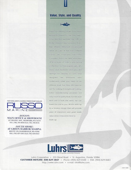 Luhrs 1999 Poster Brochure