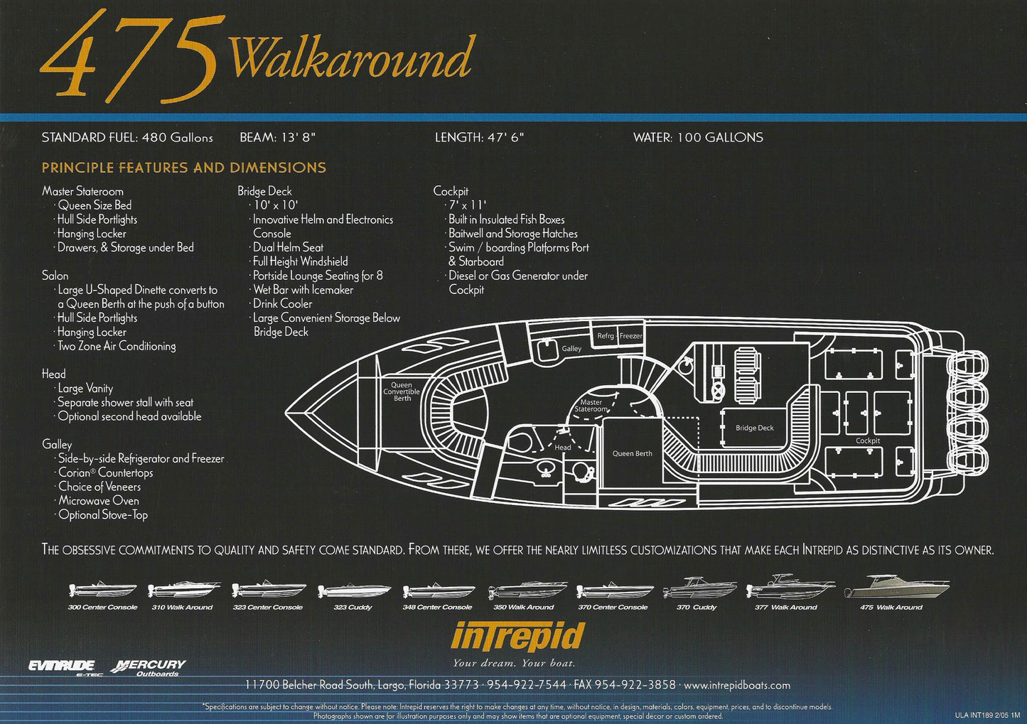 Intrepid 475 Walkaround Specification Brochure