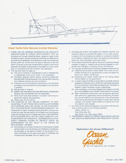 Ocean 55 Super Sport Brochure