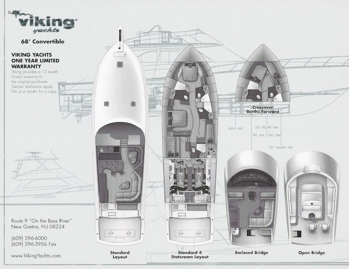 Viking 68 Convertible Specification Brochure