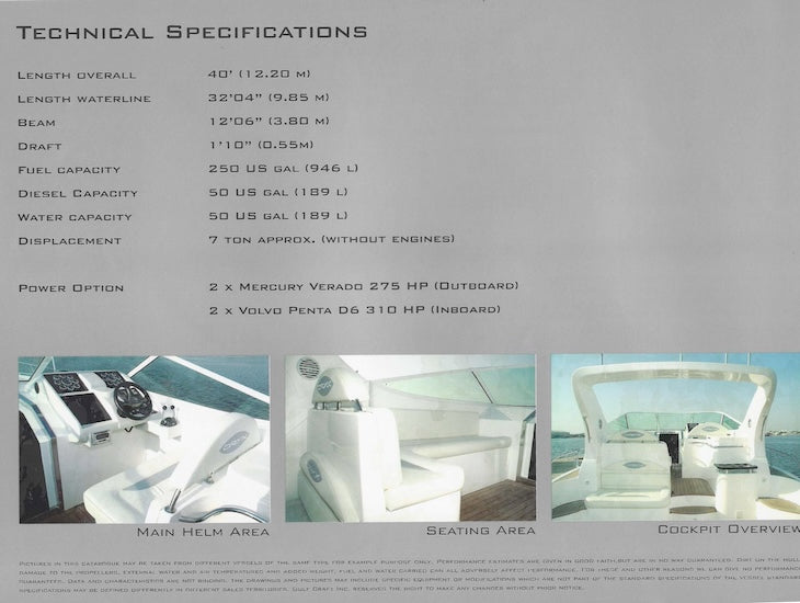 Gulf Craft Oryx 40 Sport Cruiser Brochure