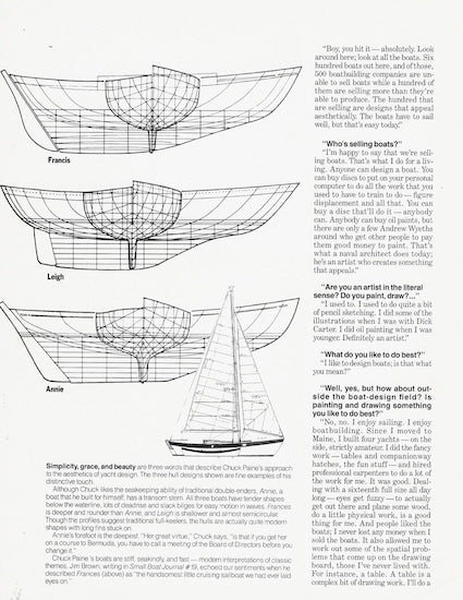 Morris Chuck Paine Sailor Magazine Reprint Brochure
