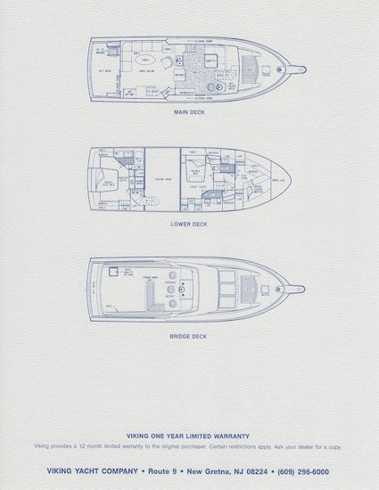 Viking 50 Motor Yacht Specification Brochure