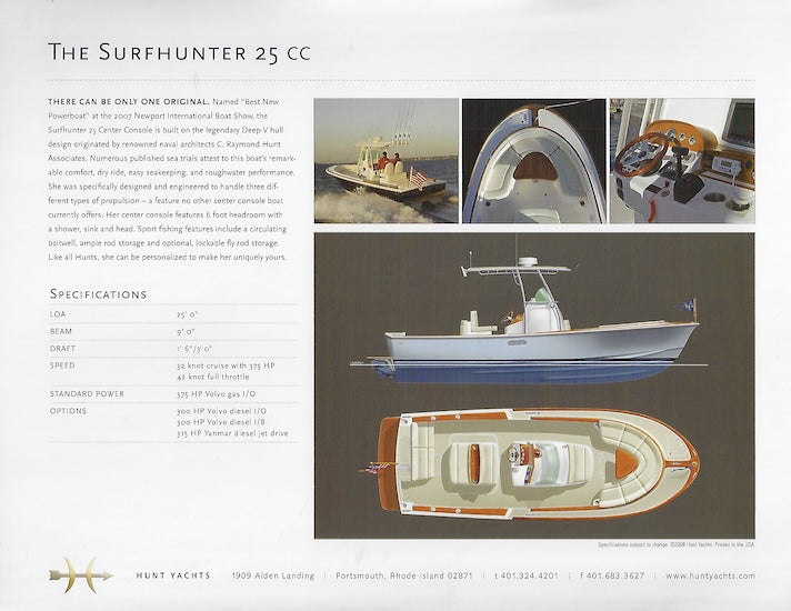 Hunt Surfhunter 25 Center Console Brochure