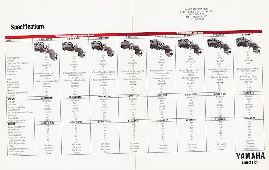 Yamaha Sterndrive Brochure