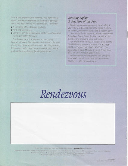 Bayliner 1996 Rendezvous Brochure