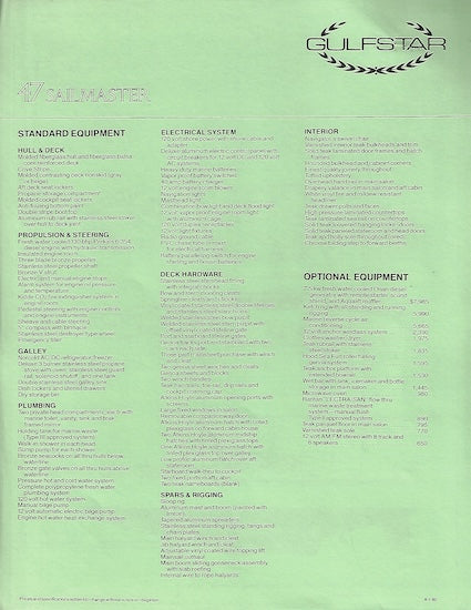 Gulfstar Sailmaster 47 Digital Brochure