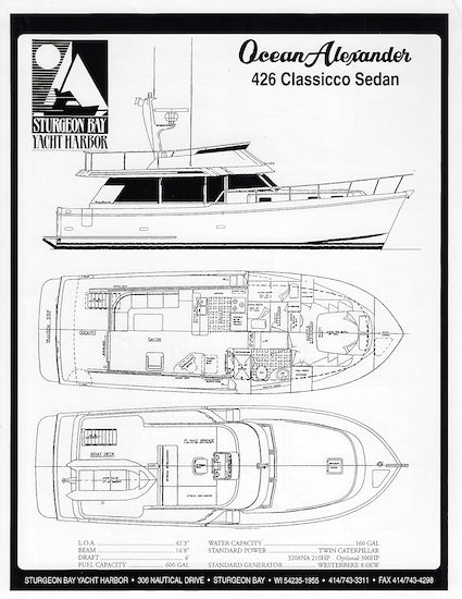 Ocean Alexander 423/426 Classicco Specification Brochure