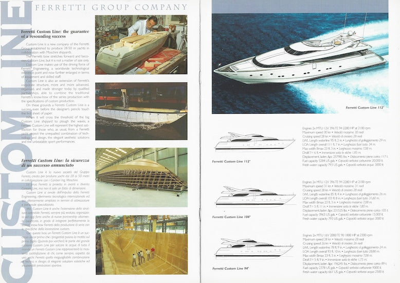 Ferretti 1990s Brochure