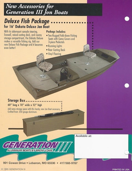 G3 Pirate Fishing Pontoon & Dakota 16 Jon Boat Brochure