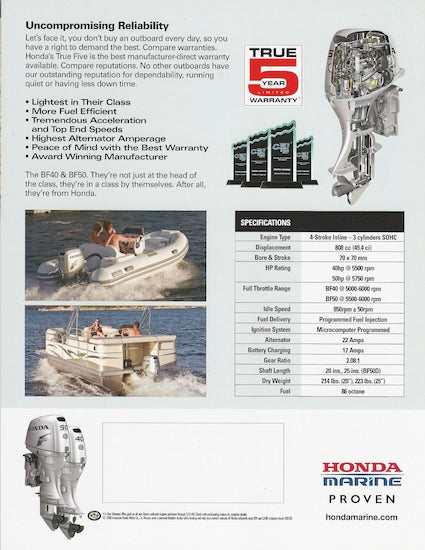Honda 40/50hp Outboard Brochure