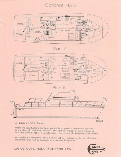 Canoe Cove 41 Tri Cabin Coho Specification Brochure