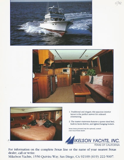 Mikelson Fexas 42 Sport Sedan Brochure