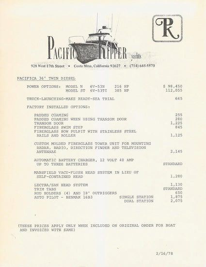 Pacifica 36 Brochure