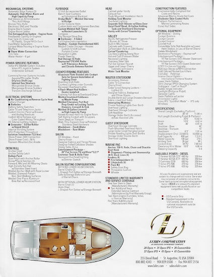 Luhrs 35 Convertible Brochure
