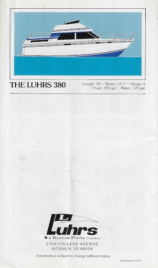 Luhrs Brochure – SailInfo I boatbrochure.com