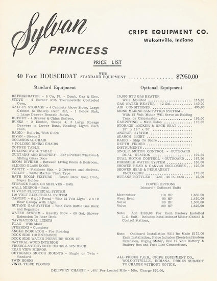 Sylvan Princess Brochure