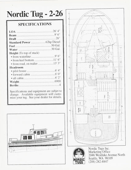 Nordic Tugs 2-26 Brochure
