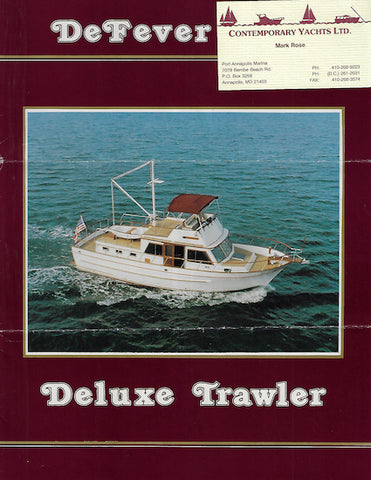 Defever 41 Trawler Brochure