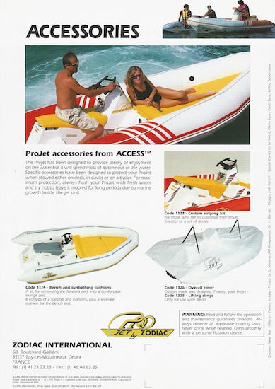 Zodiac 1994 Pro Jet Brochure